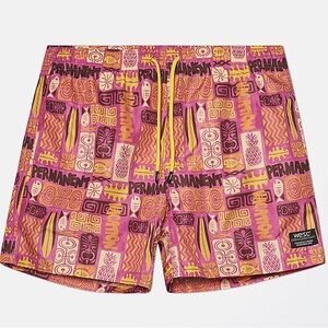 WeSC America Inc Zack‎ Tiki AOP Swim Trunks Men's SIZE SMALL